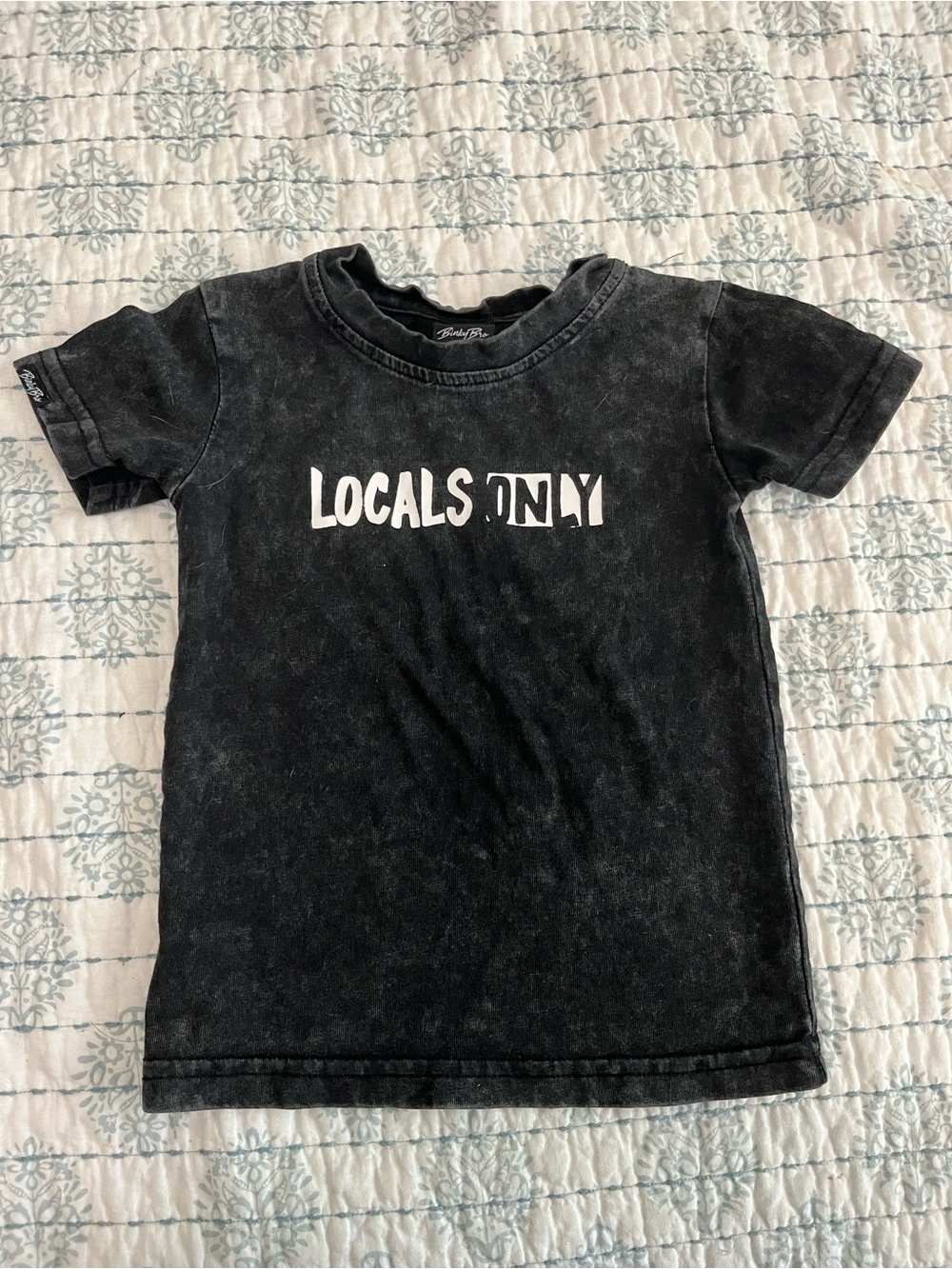 Locals Only Black Stonewashed Kids Tee